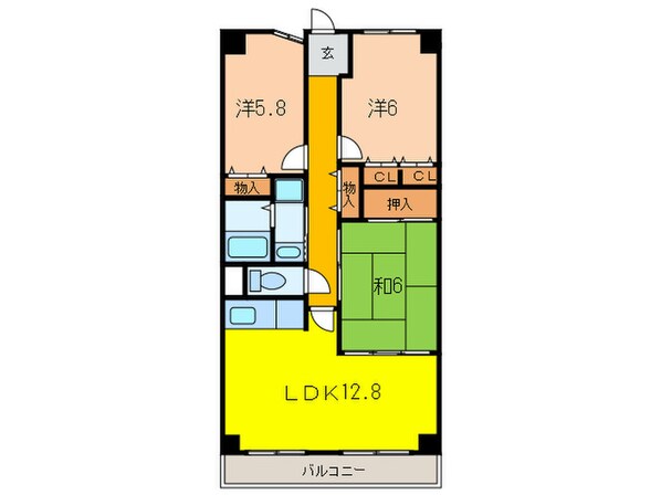 ヴィオレット宝塚の物件間取画像